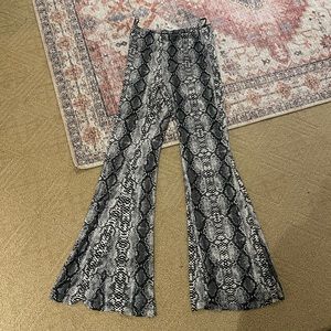 Flared Snake Print Pants!